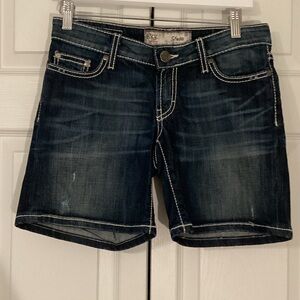 BKE Stella Women's Dark Indigo Denim Shorts EUC